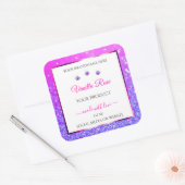 Witte roze Paarse glitter Product Etiketten juwele (Envelop)