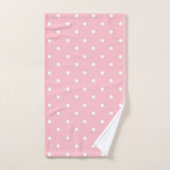Witte Roze Polka Dot Badhanddoek Set Bad Handdoek (Handdoek)
