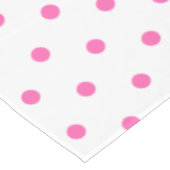  witte roze pooldots tafelkleed (Gekanteld)