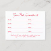 Witte roze Praktische QR-code Meervoudige aanwijzi Afsprakenkaartje (Voorkant)