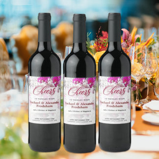 Witte & Roze Rode Wijn Label Etiket