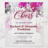 Witte & Roze Rode Wijn Label Wijn Etiket (Enkel label)