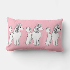 Witte roze roze lumbar Pillow Kussen