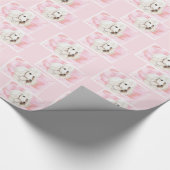 Witte Roze Roze Roze Roze Cadeaupapier (Hoek)
