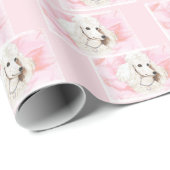 Witte Roze Roze Roze Roze Cadeaupapier (Rol Hoek)
