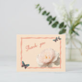 Witte roze roze roze roze roze roze roze roze roze briefkaart (Staand voorkant)