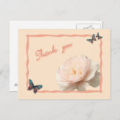 Witte roze roze roze roze roze roze roze roze roze briefkaart (Voorkant / Achterkant)