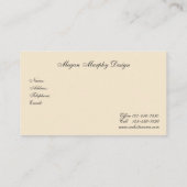  witte roze rozen Elegant Frans land Visitekaartje (Achterkant)