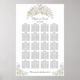 Witte Roze Rozen Huwelijks Zitplaats Grafiek 160 g Poster