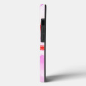 WITTE ROZE ROZEN, RODE ANEMONEBLOEMEN MONOGRAM Case-Mate iPhone CASE (Achterkant / Links)