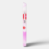 WITTE ROZE ROZEN, RODE ANEMONEBLOEMEN MONOGRAM Case-Mate iPhone CASE (Achterkant / Links)