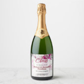 Witte Roze Sparkling Champagne Labels Sparkling Wijnetiket (Voorkant)