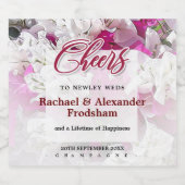 Witte Roze Sparkling Champagne Labels Wijnetiket (Enkel label)