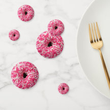 Witte Roze Spikkels Donut