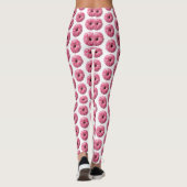 Witte roze sprinkhaan Donut Leggings (Achterkant)