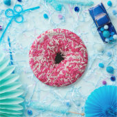 Witte roze sprinkhaan Donut Papieren Bordje (Feest)