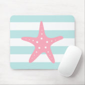 Witte roze stekelstaarten muismat (Met muis)