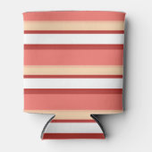 Witte roze strepen blikjeskoeler (Voorkant)