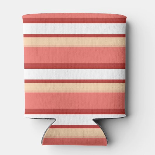 Witte roze strepen blikjeskoeler (Achterkant)