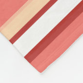 Witte roze strepen fleece deken (Hoek)