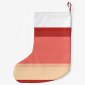 Witte roze strepen kleine kerstsok (Achterkant)