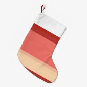 Witte roze strepen kleine kerstsok (Voorkant (Hangend))