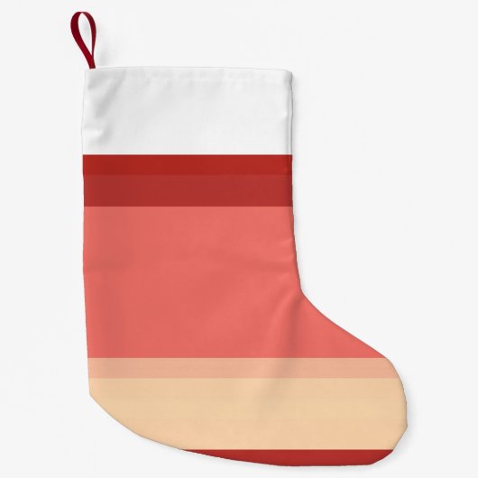 Witte roze strepen kleine kerstsok (Voorkant)