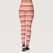 Witte roze strepen leggings (Achterkant)