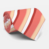 Witte roze strepen stropdas (Opgerold)