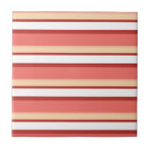 Witte roze strepen tegeltje (Voorkant)