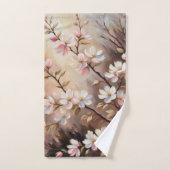 Witte Roze Tak Badhanddoeken Bad Handdoek (Handdoek)