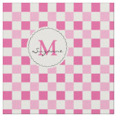 Witte roze toon Gingham Stof (Close Up)