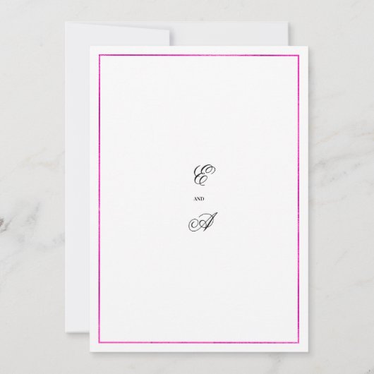 Witte, roze waterverf gradiënt druipt bruiloft kaart (Achterkant)