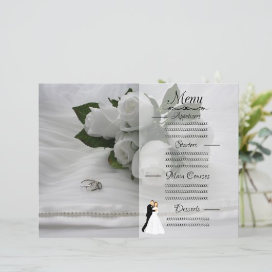 witte rozen (Staand voorkant)