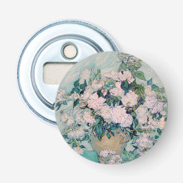 Witte Rozen-1890-Vincent van Gogh   Button Flesopener