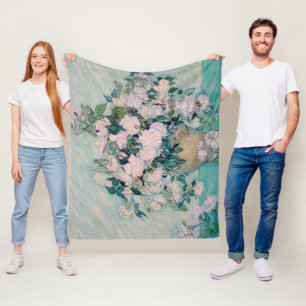 Witte rozen-1890-Vincent van Gogh Fleece Deken