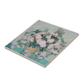 Witte Rozen-1890-Vincent van Gogh  Tegeltje (Zijkant)