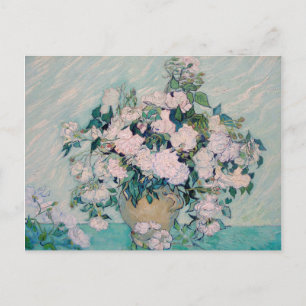 Witte Rozen-1890-Vincent van Gogh   Uitnodiging Briefkaart