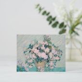 Witte Rozen-1890-Vincent van Gogh Uitnodiging Briefkaart (Staand voorkant)