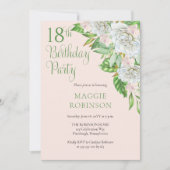 Witte rozen | 18e huwelijksfeest (Orchideeën) Kaart (Voorkant)