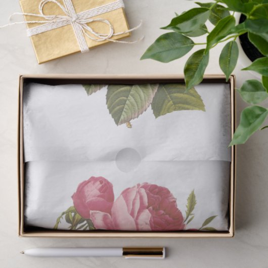  witte rozen #3 bloemen tissuepapier (Geschenk)