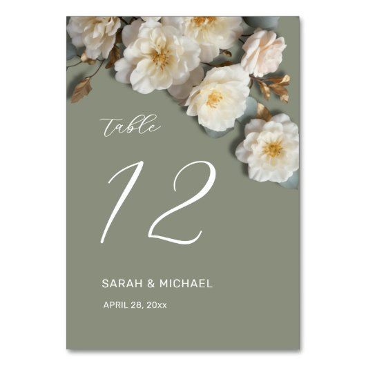 Witte rozen 3D bloemen bruiloft Kaart (Achterkant)