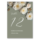 Witte rozen 3D bloemen bruiloft Kaart (Voorkant)