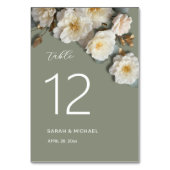 Witte rozen 3D bloemen bruiloft Kaart (Achterkant)