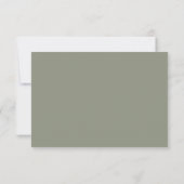 Witte rozen 3D bloemen RSVP Kaartje (Achterkant)