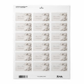 Witte Rozen 3D Bloemen |  Trouwen Etiket (Full Sheet)
