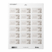 Witte Rozen 3D Bloemen |  Trouwen Etiket (Full Sheet)
