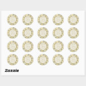 Witte rozen 50th Wedding Jubileum Ronde Sticker (Vel)