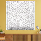 Witte rozen A Canvas Afdruk (Insitu (Woonkamer))