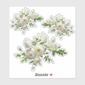 Witte rozen aan een tak scrapbook schrijfwaren  sticker (Vel)